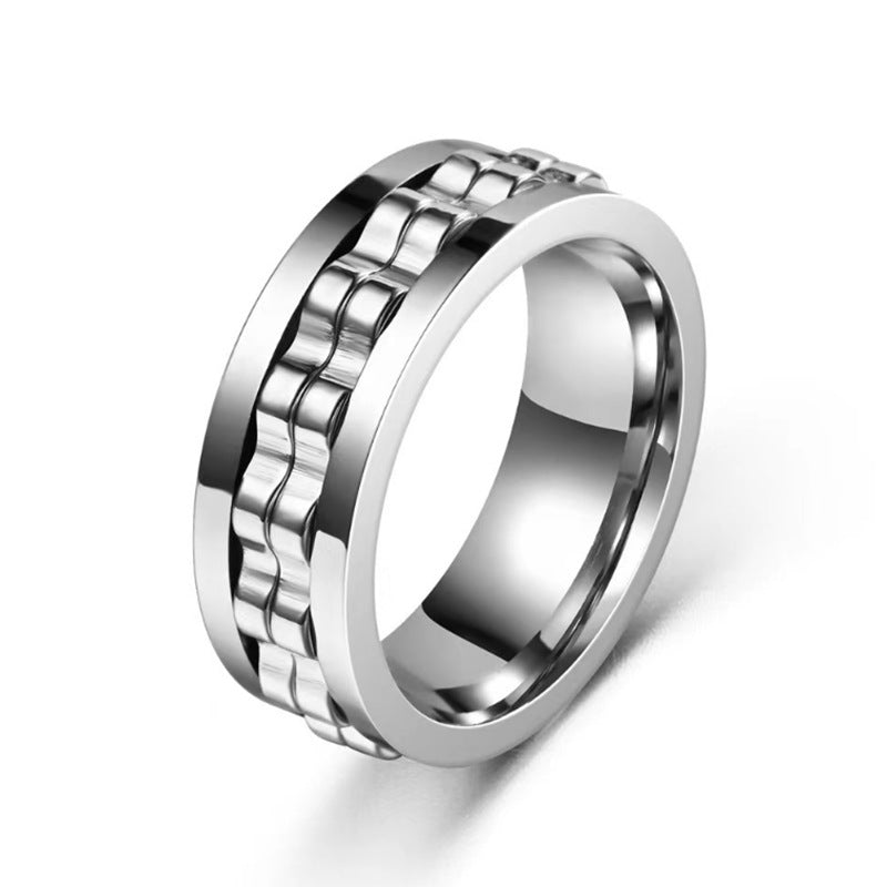 Gear Spinner Ring – Stainless Steel
