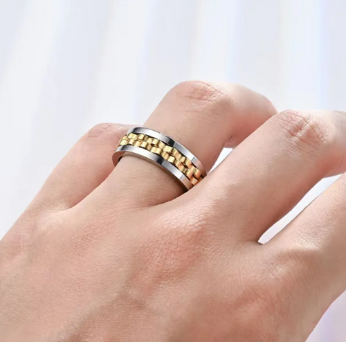 Gear Spinner Ring – Stainless Steel