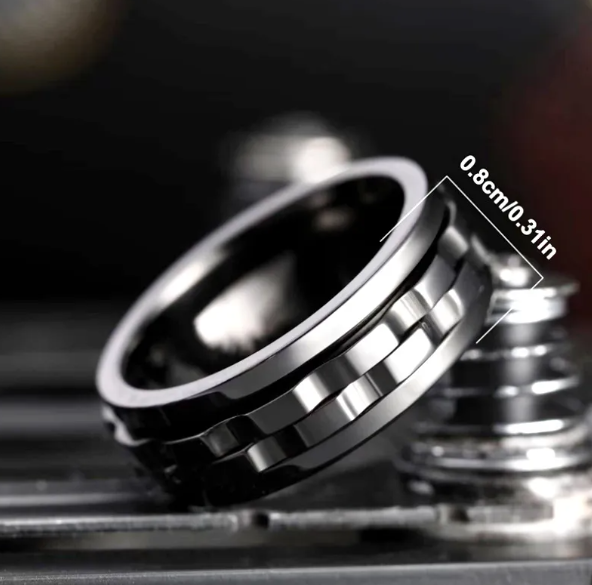 Gear Spinner Ring – Stainless Steel