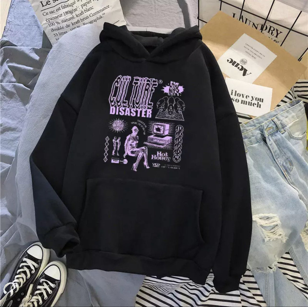 Streetcore Velvet Oversized Pullover for Women, photo 2
