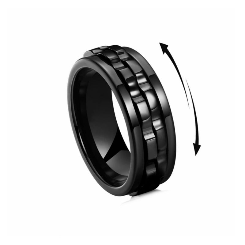 Gear Spinner Ring – Stainless Steel