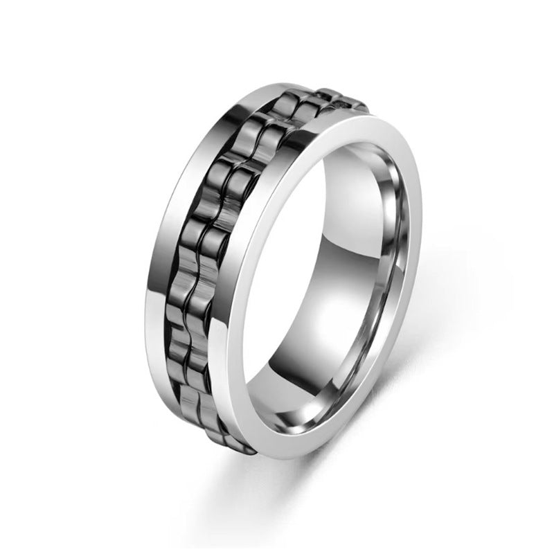 Gear Spinner Ring – Stainless Steel