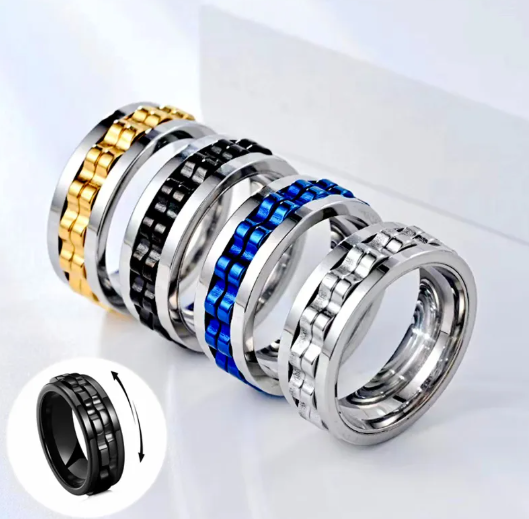 Gear Spinner Ring – Stainless Steel