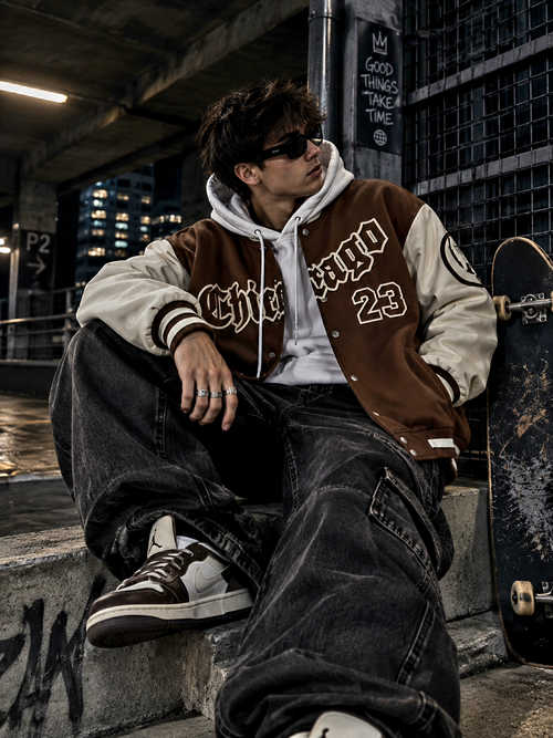 American Baseball Oversized Varsity Jacket, photo 1
