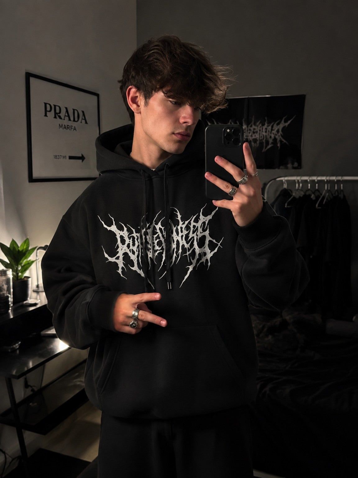 Streetcore Oversized Anime Graphic Hoodie, photo 2