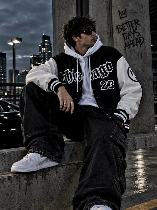American Baseball Oversized Varsity Jacket, photo 2